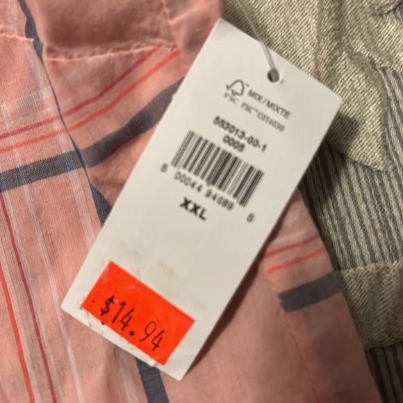 Women’s Old Navy light pink plaid cotton classic shirt - Picture 9 of 9